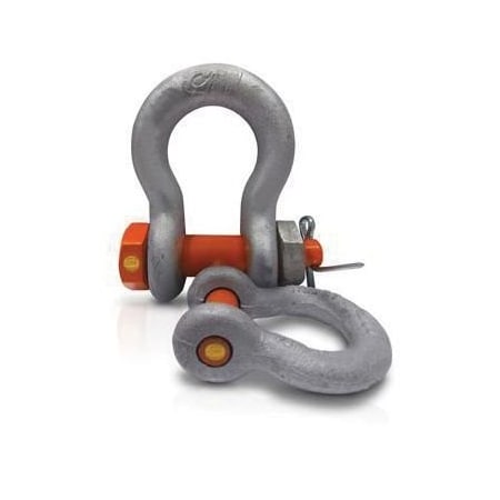 Anchor Shackle, Super Strong, 35 Ton, 2 In, 214 In Pin Dia, BoltNutCotter Pin, 744 In Inner